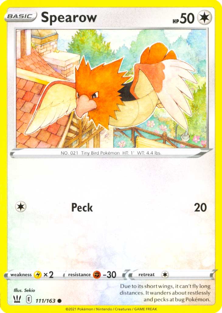 111 / 163 Spearow Comune normale (EN) -NEAR MINT-