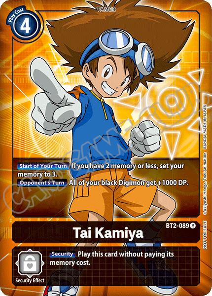 BT02-EN089 Tai Kamiya rara foil parallela (EN) -NEAR MINT-