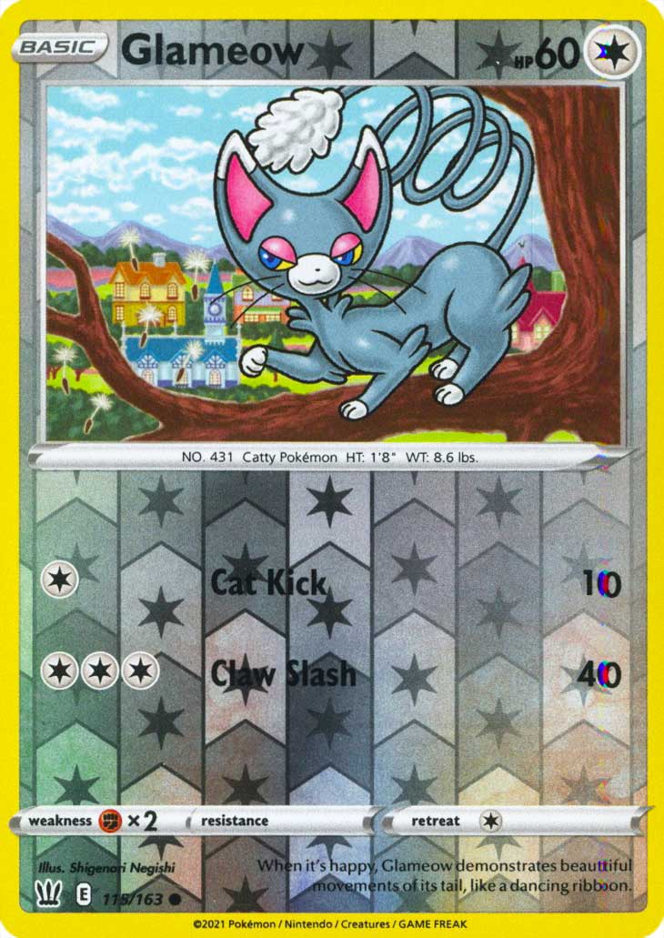 115 / 163 Glameow Comune Reverse foil (EN) -NEAR MINT-