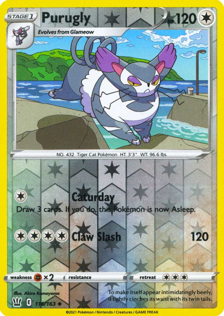 116 / 163 Purugly Non Comune Reverse foil (EN) -NEAR MINT-