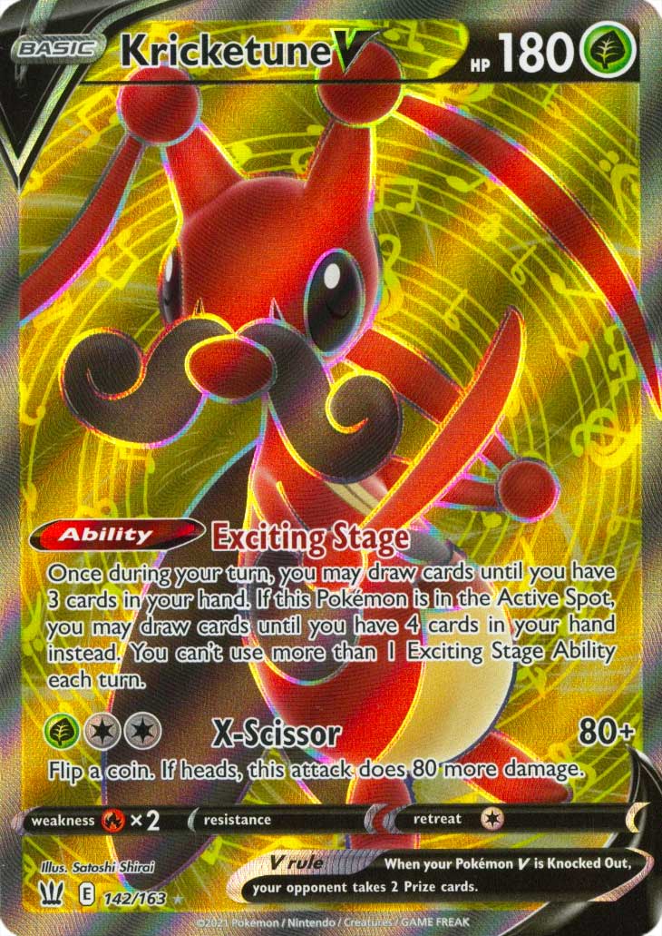 142 / 163 Kricketune V Ultra Rara V Full Art foil (EN) -NEAR MINT-