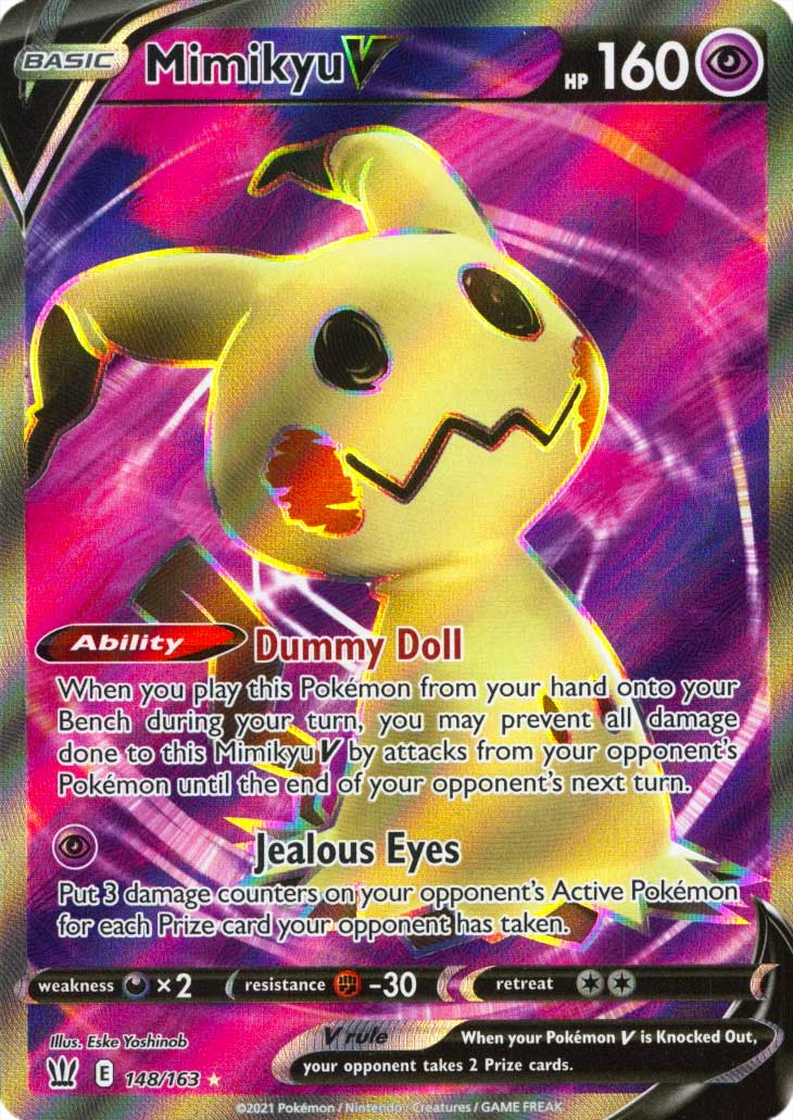 148 / 163 Mimikyu V Ultra Rara V Full Art foil (EN) -NEAR MINT-