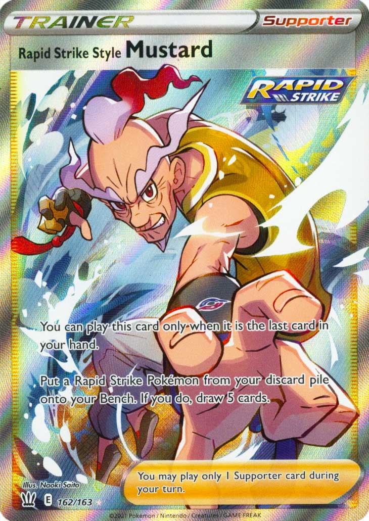 162 / 163 Rapid Strike Style Mustard Ultra Rara Full Art foil (EN) -NEAR MINT-