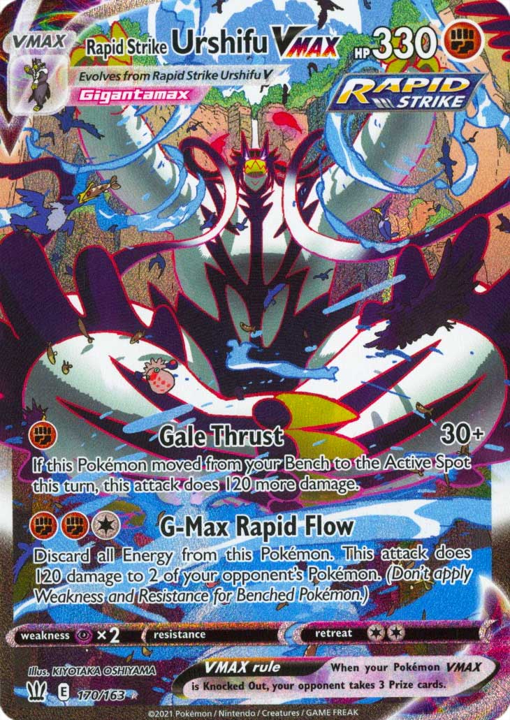 170 / 163 Rapid Strike Urshifu VMAX Rara Segreta VMAX foil (EN) -NEAR MINT-