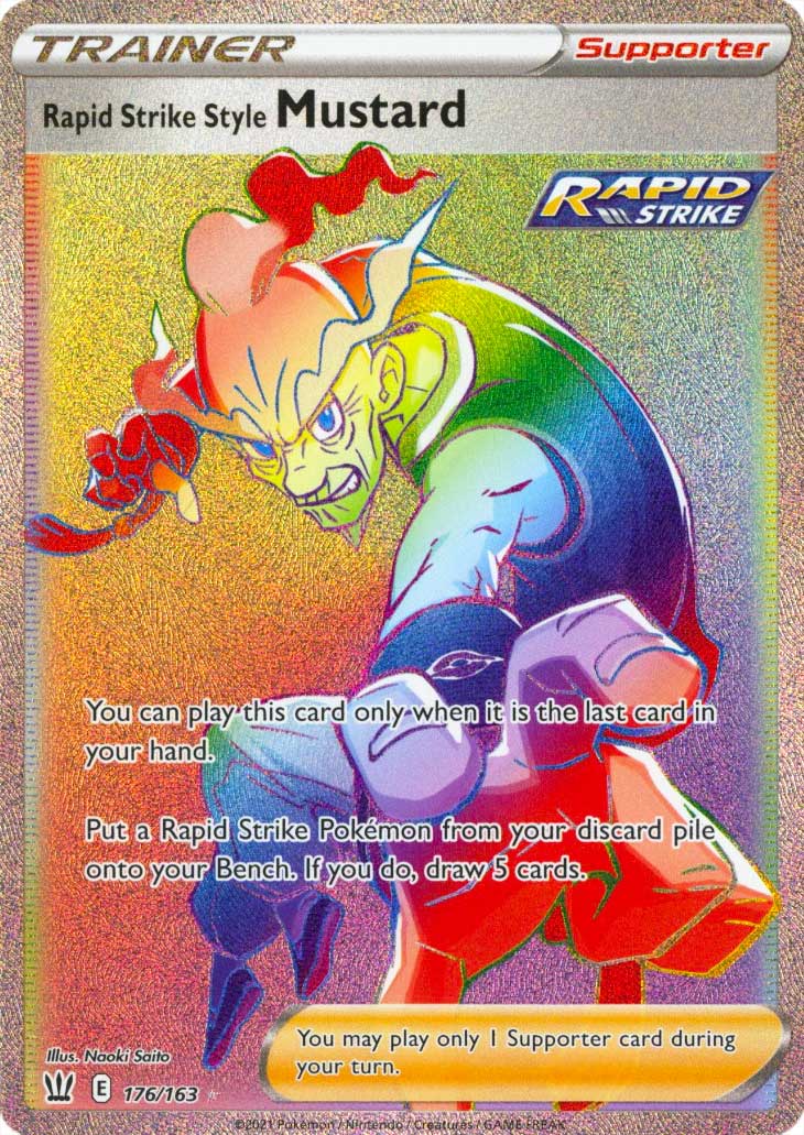 176 / 163 Rapid Strike Style Mustard Rara Segreta Rainbow foil (EN) -NEAR MINT-