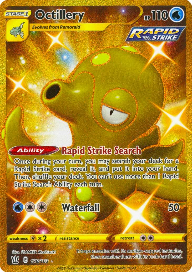 178 / 163 Octillery Rara Segreta Gold foil (EN) -NEAR MINT-