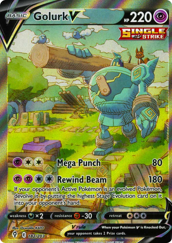 182 / 203 Golurk V Ultra Rara V Full Art foil (EN) -NEAR MINT-