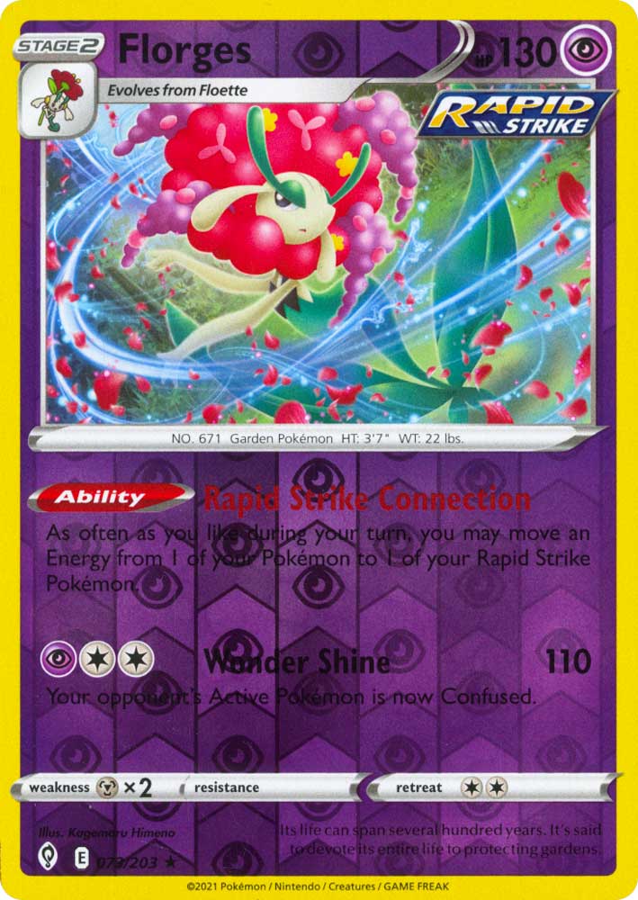 073 / 203 Florges Rara Holo Reverse foil (EN) -NEAR MINT-