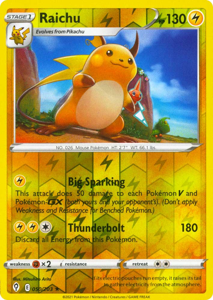 050 / 203 Raichu Rara Holo Reverse foil (EN) -NEAR MINT-
