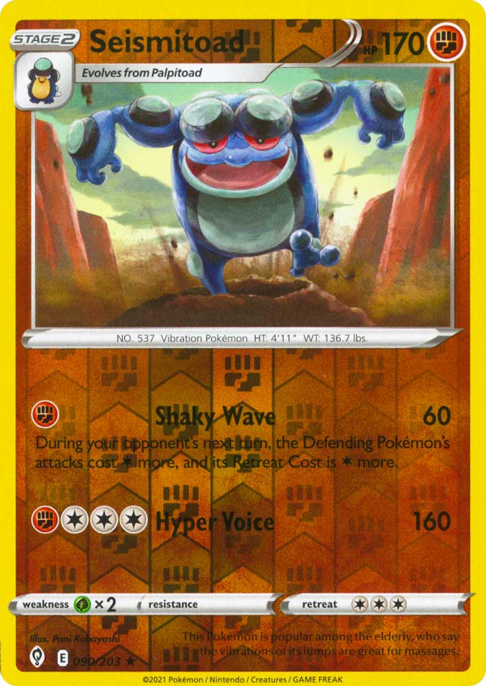 090 / 203 Seismitoad Rara Reverse foil (EN) -NEAR MINT-