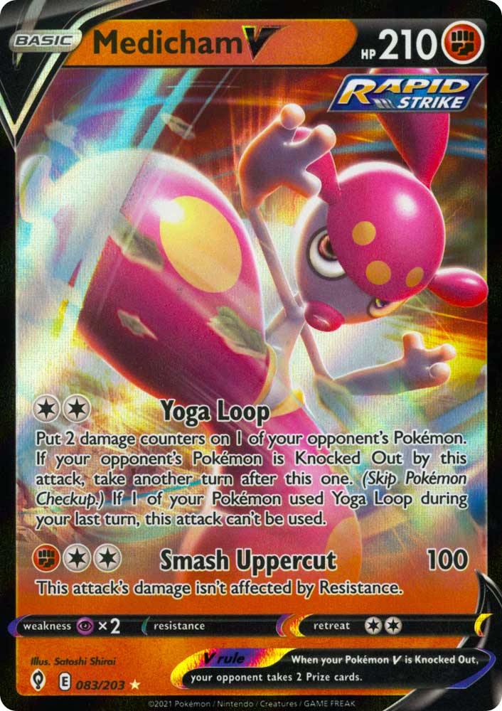083 / 203 Medicham V Rara Holo V foil (EN) -NEAR MINT-