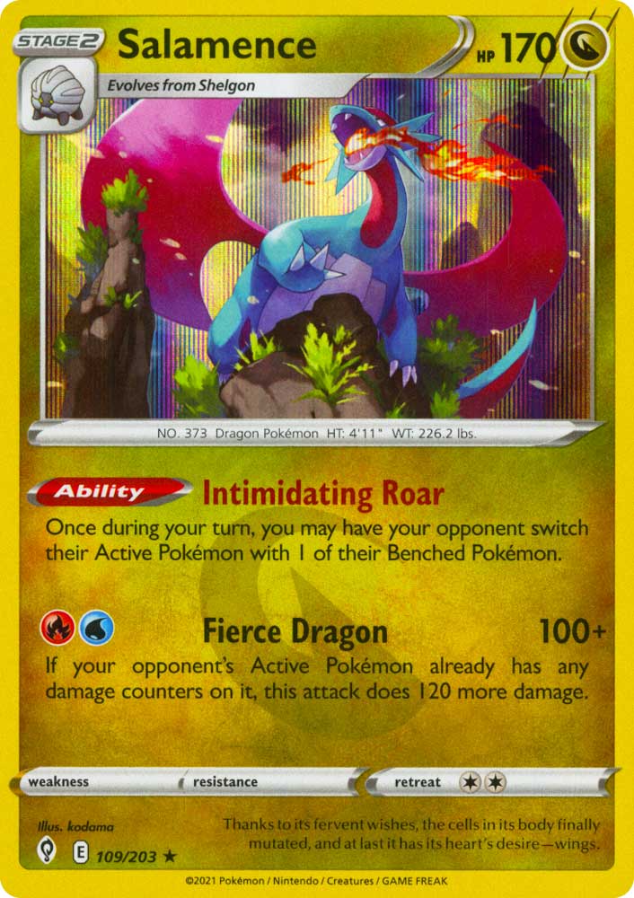109 / 203 Salamence Rara Holo foil (EN) -NEAR MINT-