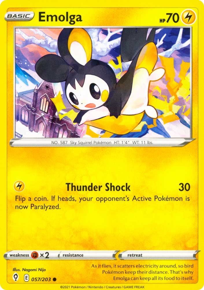 057 / 203 Emolga Comune normale (EN) -NEAR MINT-