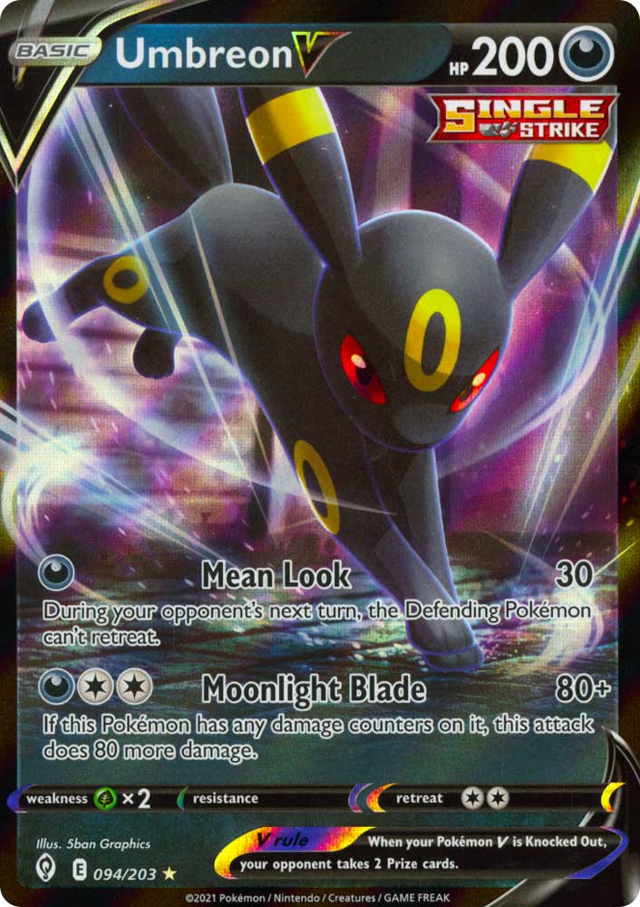 094 / 203 Umbreon V Rara Holo V foil (EN) -NEAR MINT-