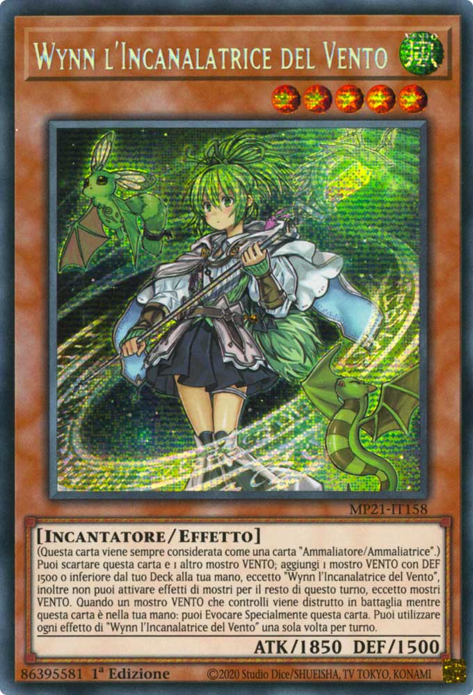 MP21-IT158 Wynn l'Incanalatrice del Vento rara segreta prismatica 1a Edizione (IT) -NEAR MINT-