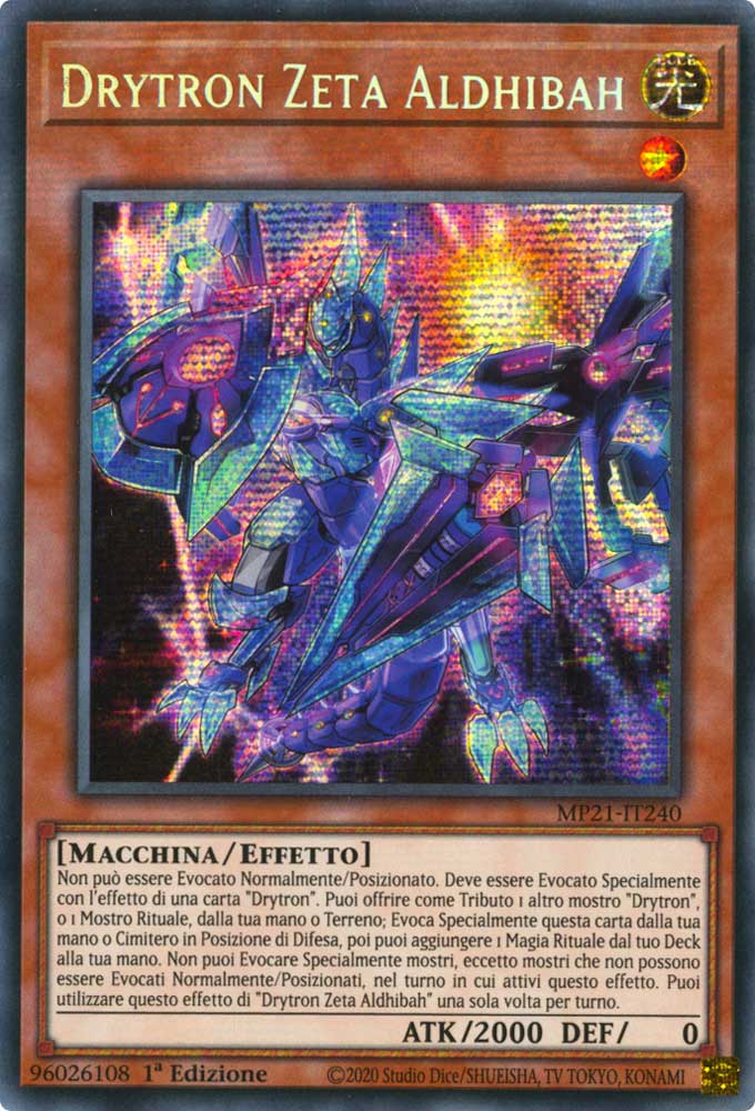 MP21-IT240 Drytron Zeta Aldhibah rara segreta prismatica 1a Edizione (IT) -NEAR MINT-