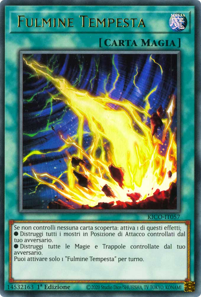 KICO-IT057 Fulmine Tempesta ultra rara 1a Edizione (IT) -NEAR MINT-
