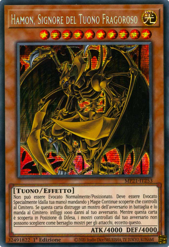 MP21-IT253 Hamon, Signore del Tuono Fragoroso rara segreta prismatica 1a Edizione (IT) -NEAR MINT-