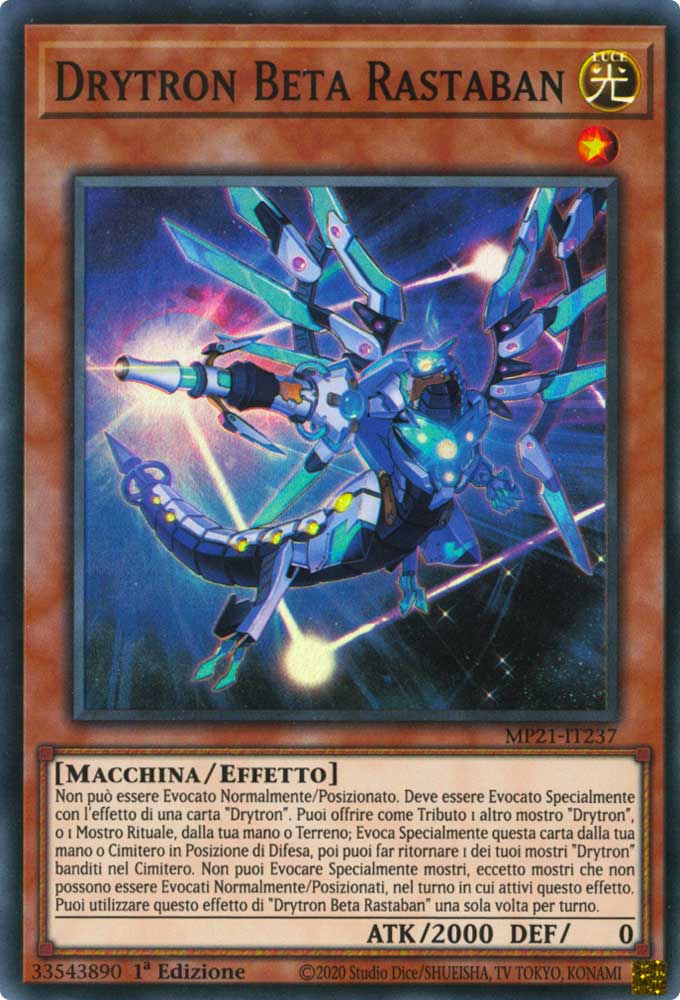 MP21-IT237 Drytron Beta Rastaban super rara 1a Edizione (IT) -NEAR MINT-