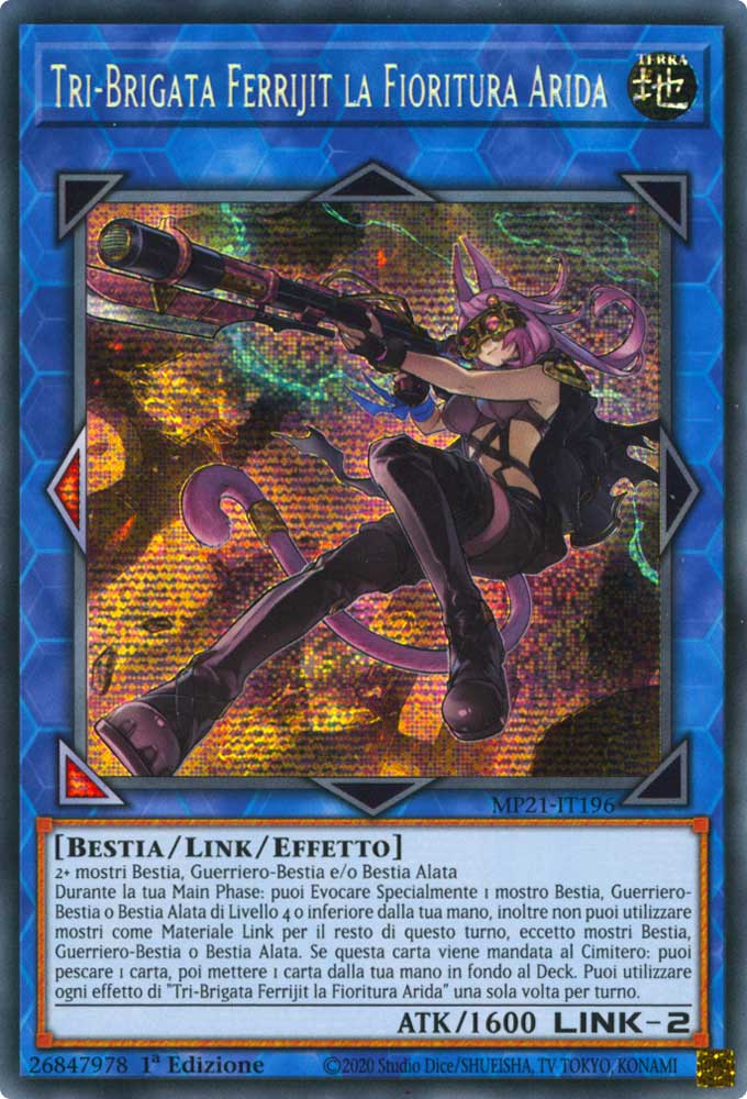 MP21-IT196 Tri-Brigata Ferrijit la Fioritura Arida rara segreta prismatica 1a Edizione (IT) -NEAR MINT-