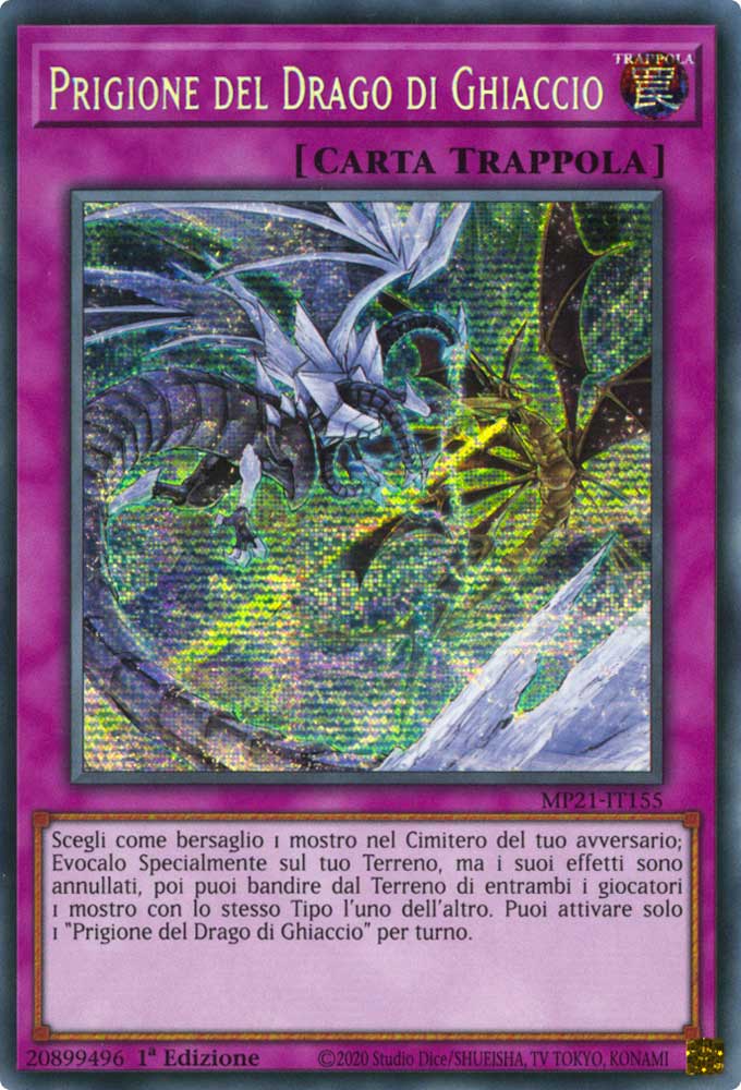 MP21-IT155 Prigione del Drago di Ghiaccio rara segreta prismatica 1a Edizione (IT) -NEAR MINT-