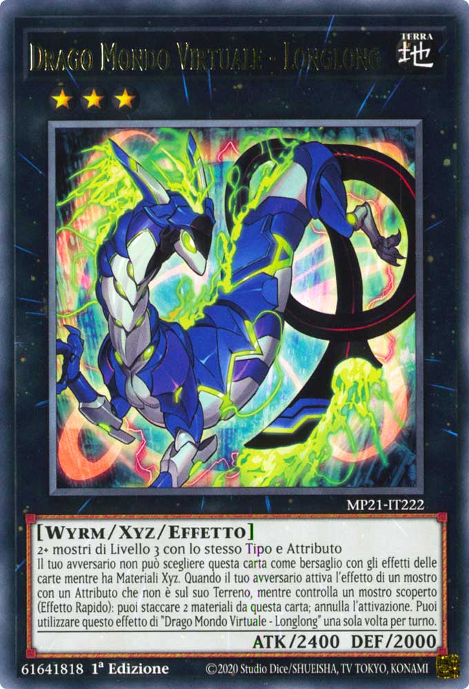 MP21-IT222 Drago Mondo Virtuale - Longlong rara 1a Edizione (IT) -NEAR MINT-