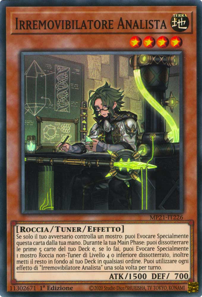 MP21-IT226 Irremovibilatore Analista super rara 1a Edizione (IT) -NEAR MINT-