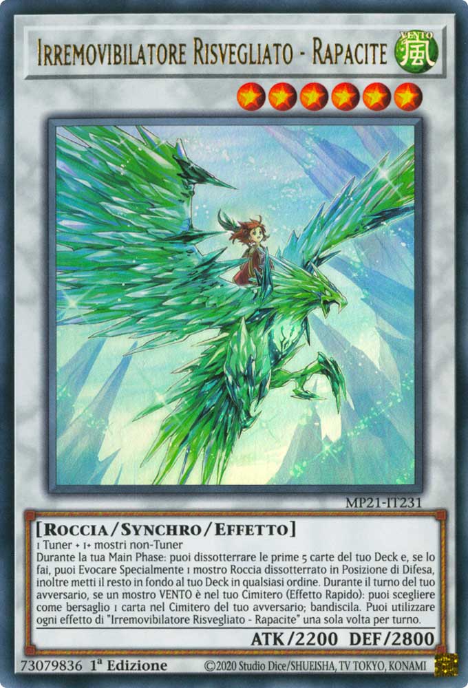 MP21-IT231 Irremovibilatore Risvegliato - Rapacite ultra rara 1a Edizione (IT) -NEAR MINT-