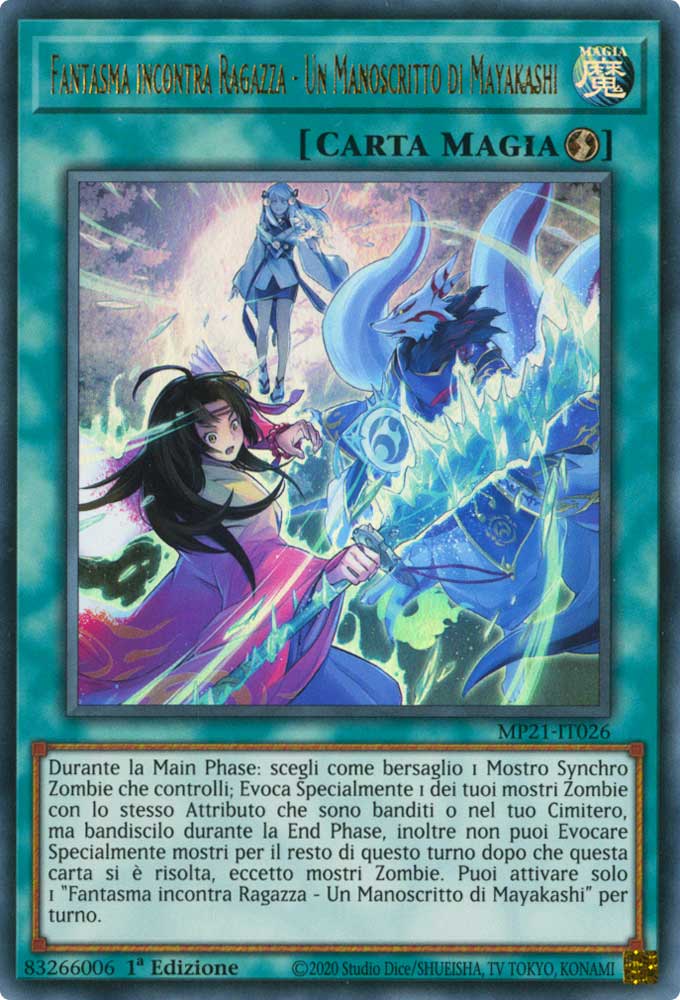 MP21-IT026 Fantasma incontra Ragazza - Un Manoscritto di Mayakashi ultra rara 1a Edizione (IT) -NEAR MINT-