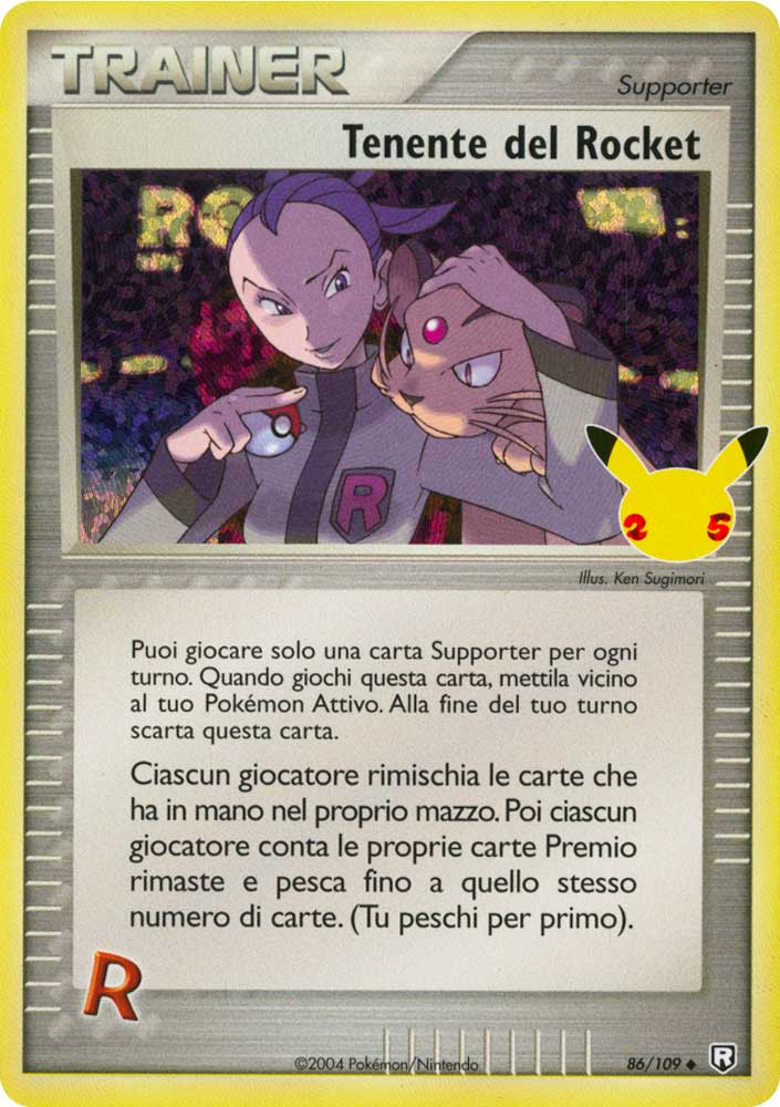 86 / 109 Tenente del Rocket Rara Segreta Holo Foil (IT) -NEAR MINT-