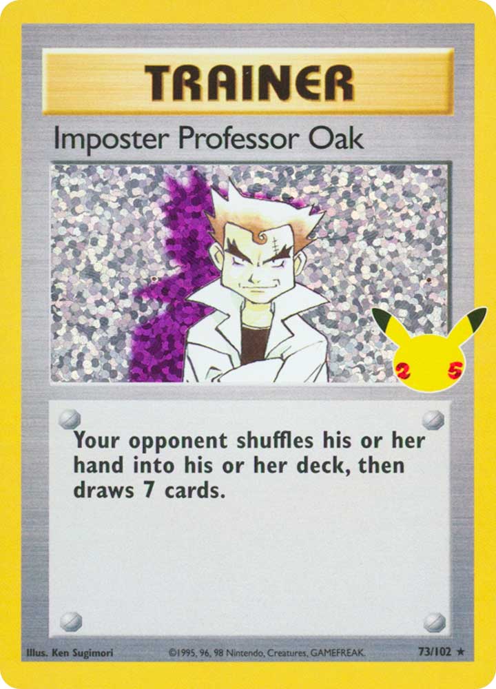 73 / 102 Imposter Professor Oak Rara Segreta Holo Foil (EN) -NEAR MINT-
