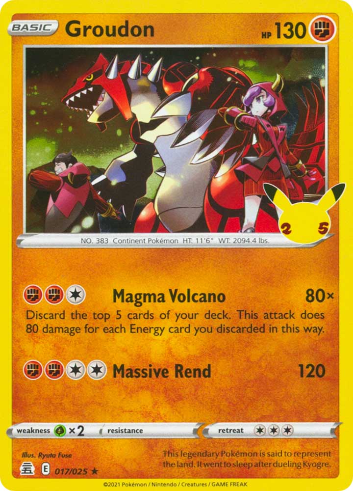 17 / 25 Groudon Rara Foil (EN) -NEAR MINT-