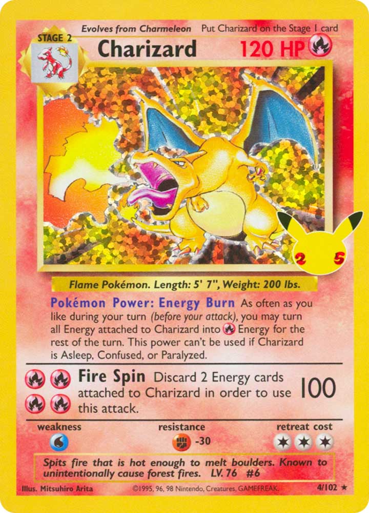 4 / 102 Charizard Rara Segreta Holo Foil (EN) -NEAR MINT-