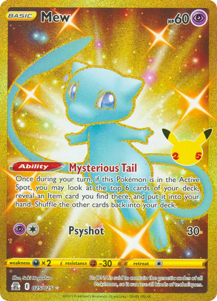 25 / 25 Mew Rara Gold Foil (EN) -NEAR MINT-