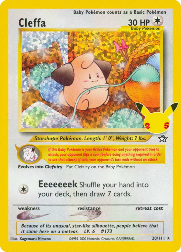 20 / 111 Cleffa Rara Segreta Holo Foil (EN) -NEAR MINT-