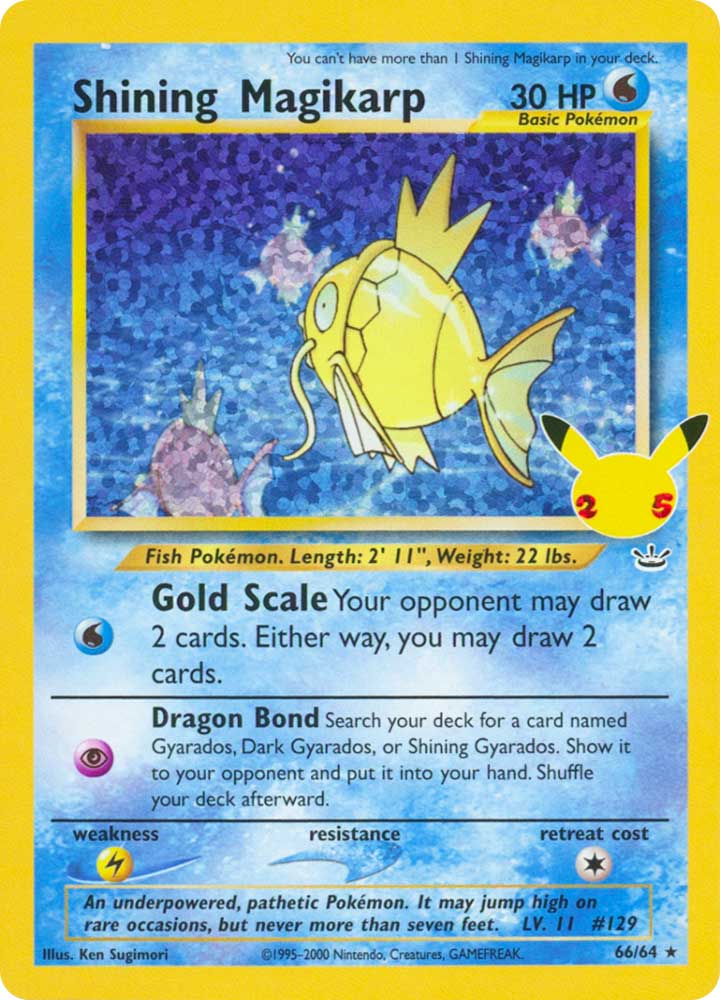 66 / 64 Shining Magikarp Rara Segreta Shining Foil (EN) -NEAR MINT-