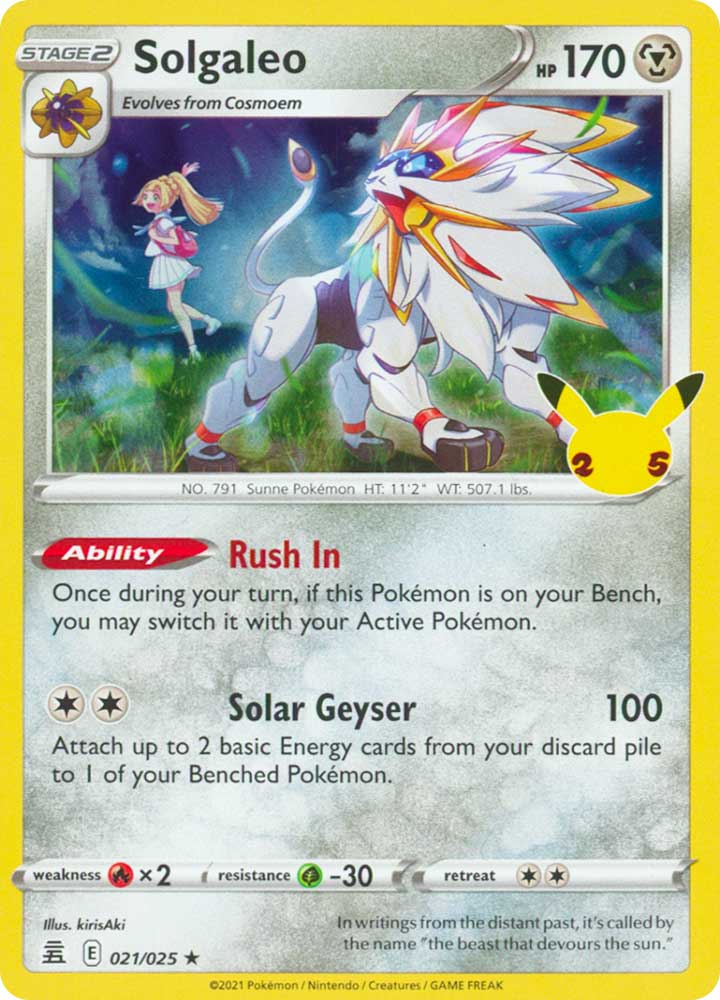 21 / 25 Solgaleo Rara Foil (EN) -NEAR MINT-