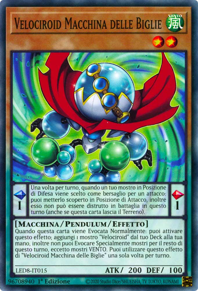 LED8-IT015 Velociroid Macchina delle Biglie comune 1a Edizione (IT) -NEAR MINT-