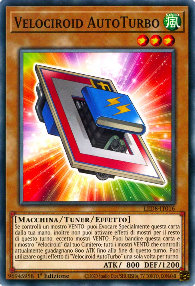 LED8-IT016 Velociroid AutoTurbo comune 1a Edizione (IT) -NEAR MINT-