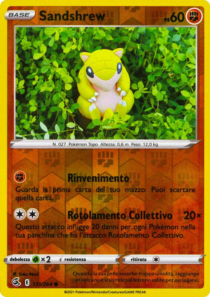 131 / 264 Sandshrew Comune Reverse foil (IT) -NEAR MINT-