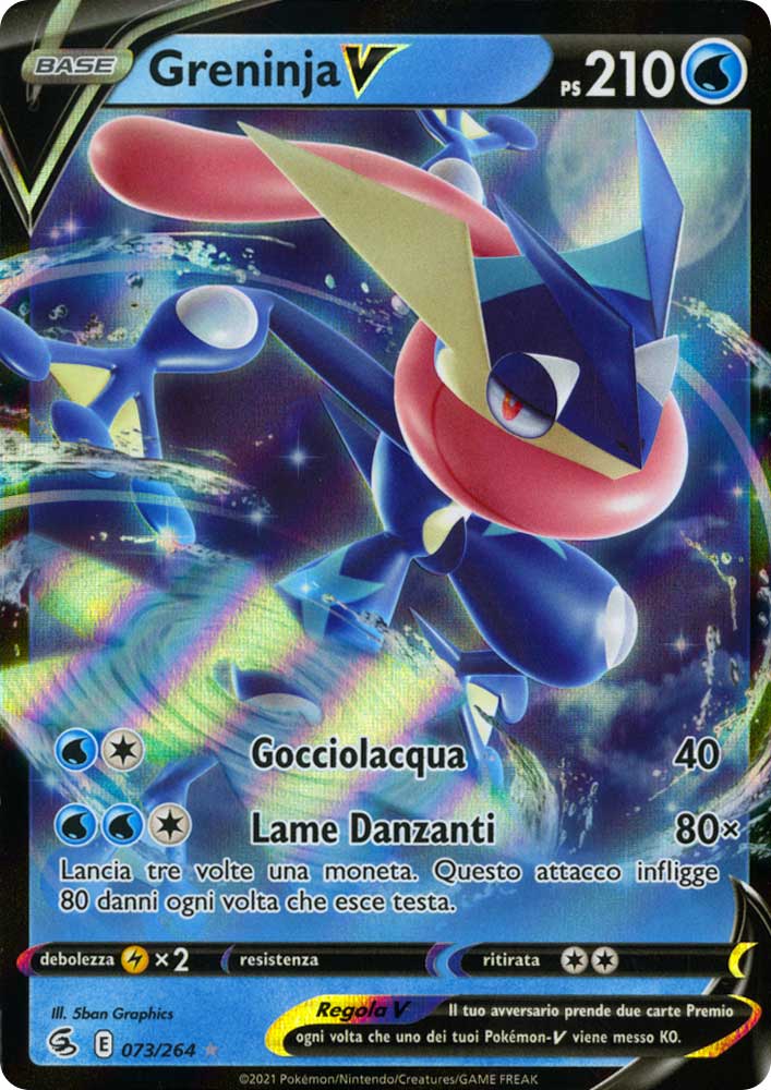 073 / 264 Greninja V Rara Holo V foil (IT) -NEAR MINT-