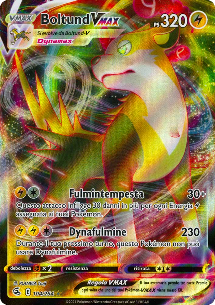 104 / 264 Boltund VMAX Rara Holo VMAX foil (IT) -NEAR MINT-