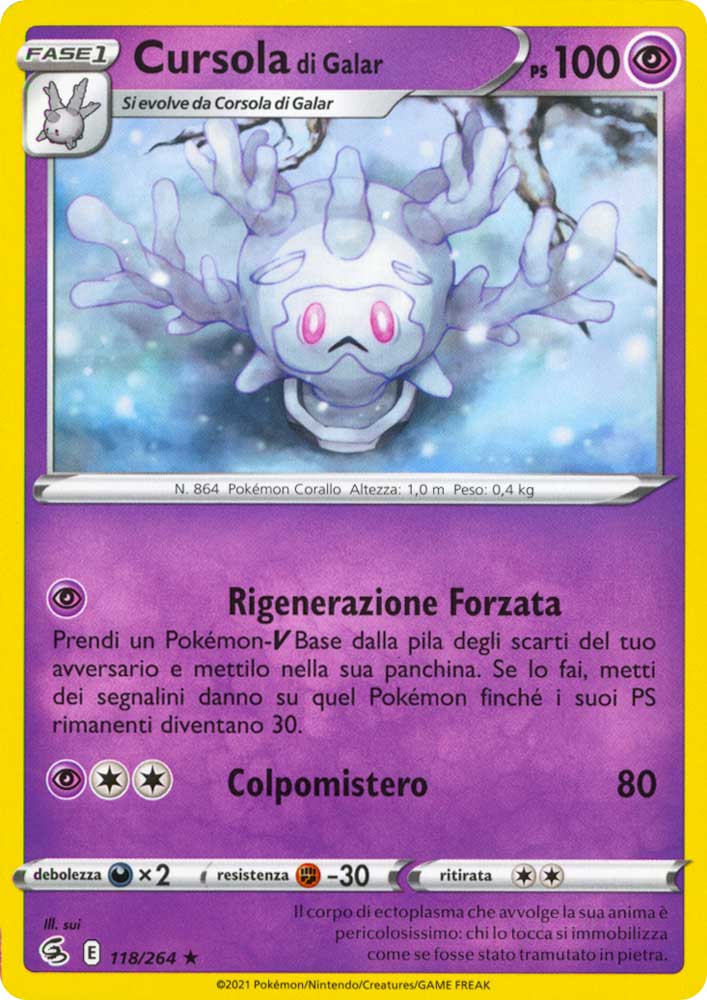 118 / 264 Cursola di Galar Rara normale (IT) -GOOD-