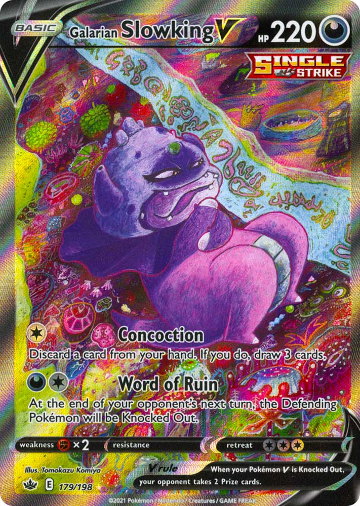179 / 198 Galarian Slowking V Ultra Rara V Full Art foil (EN) -NEAR MINT-