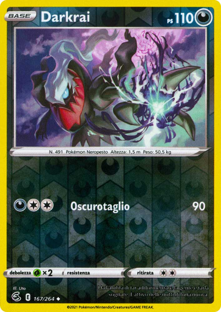 167 / 264 Darkrai Non Comune Reverse foil (IT) -NEAR MINT-