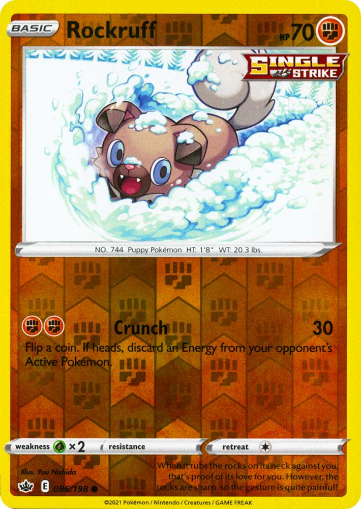 086 / 198 Rockruff Comune Reverse foil (EN) -NEAR MINT-