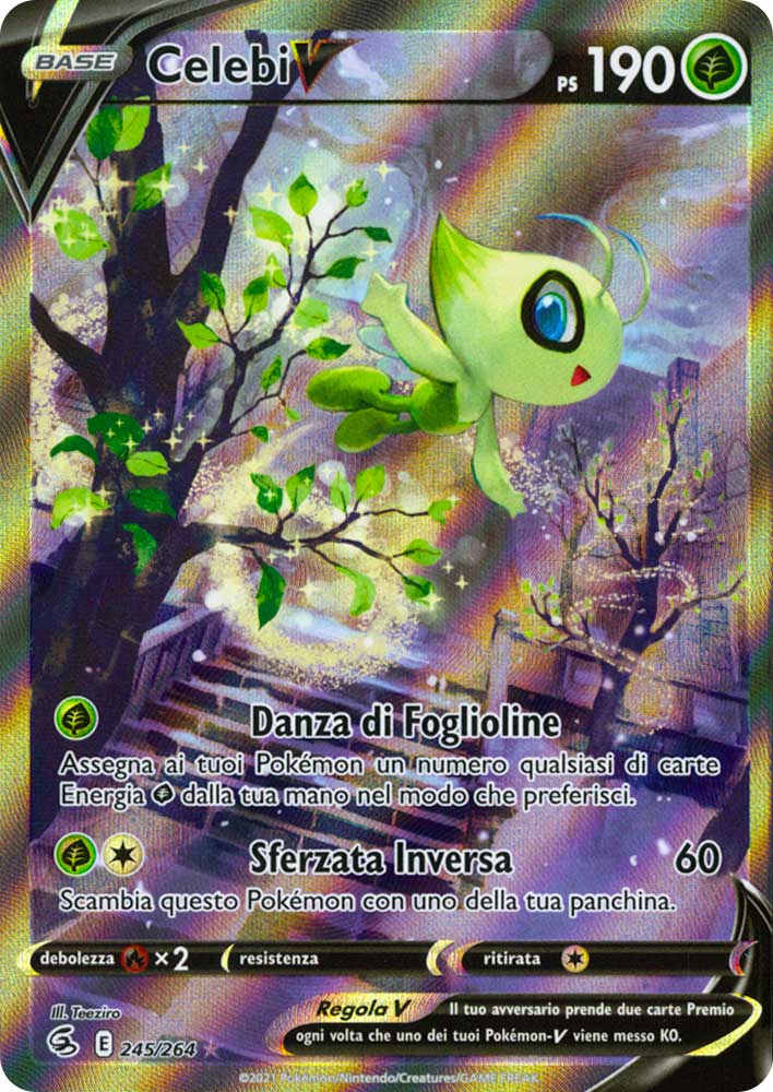 245 / 264 Celebi V Ultra Rara V Full Art foil (IT) -NEAR MINT-