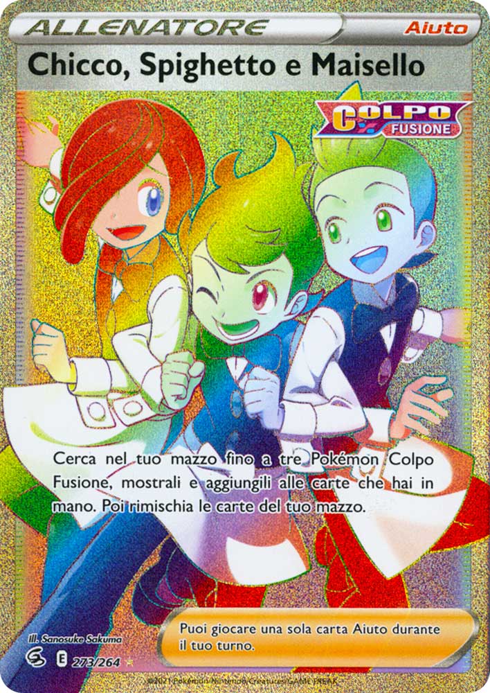 273 / 264 Chicco, Spighetto e Maisello Rara Segreta Rainbow foil (IT) -NEAR MINT-