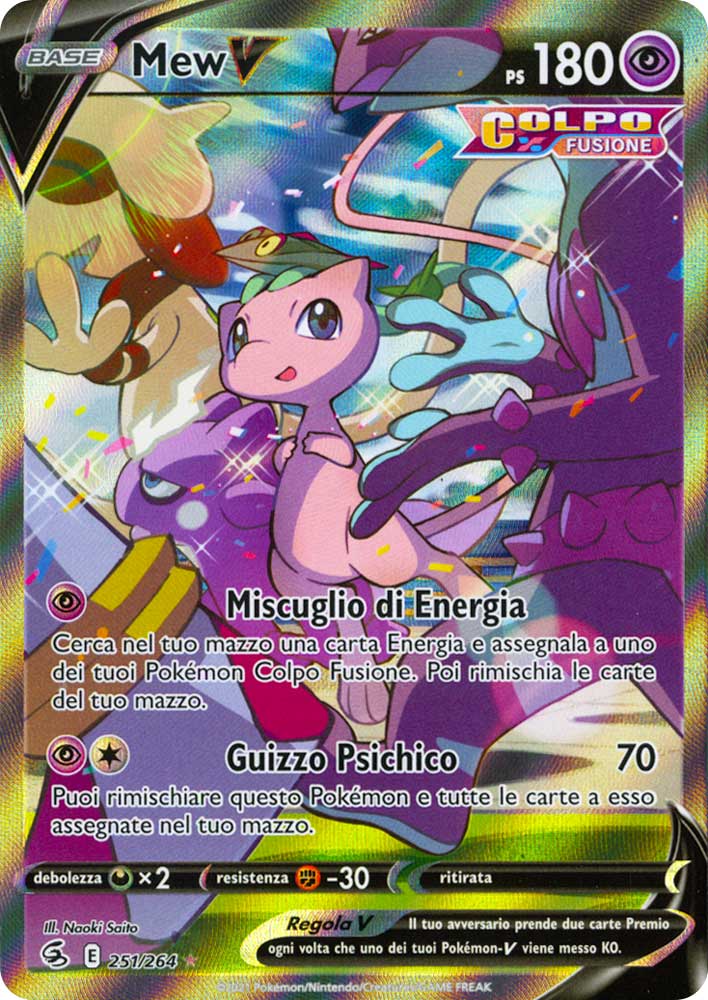 251 / 264 Mew V Ultra Rara V Full Art foil (IT) -NEAR MINT-
