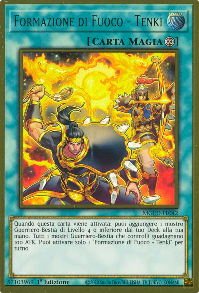 MGED-IT042 Formazione di Fuoco - Tenki premium rara oro 1a Edizione (IT) -NEAR MINT-